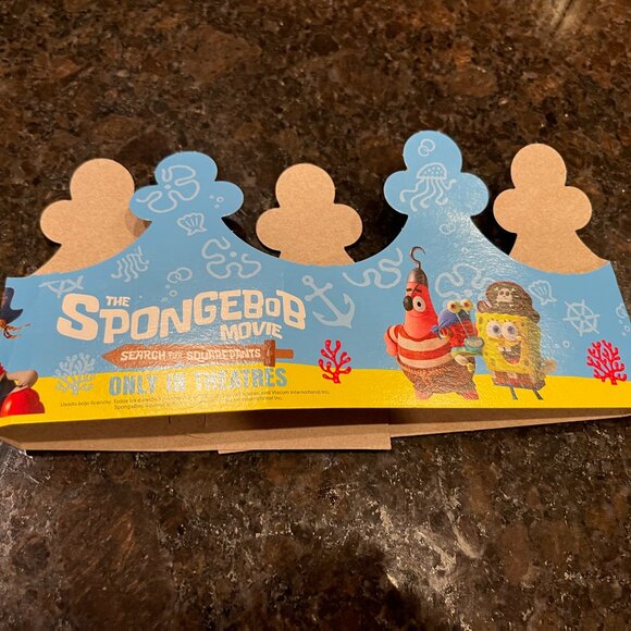 Burger King Kids Spongebob Movie Search For Squarepants Crown - Picture 1 of 3